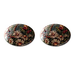 Old Embroidery 1 1 Cufflinks (oval) by bestdesignintheworld