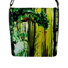 Old Tree And House With An Arch 8 Flap Closure Messenger Bag (l) by bestdesignintheworld