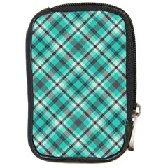 Tartan Scotland Seamless Plaid Pattern Vintage Check Color Square Geometric Texture Compact Camera Leather Case by Wegoenart