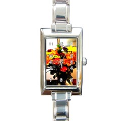 Flowers In A Vase 1 2 Rectangle Italian Charm Watch by bestdesignintheworld