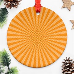 Background Graphic Modern Orange Ornament (round) by Vaneshart