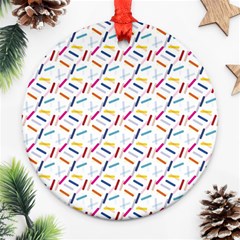 Sprinkles Flat Design Patter Food Ornament (round) by Vaneshart