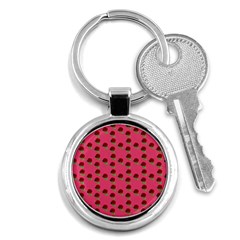 Rose In Mexican Pink Key Chain (round) by snowwhitegirl