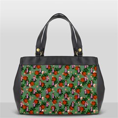 Fiola Pattern Green Oversize Office Handbag (2 Sides) by snowwhitegirl