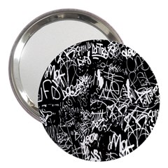 Graffiti Abstract Collage Print Pattern 3  Handbag Mirrors by dflcprintsclothing