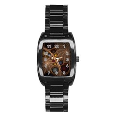 Fractal Fantasy Abstract Design Stainless Steel Barrel Watch by Wegoenart