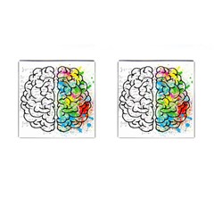 Brain Mind Psychology Idea Drawing Cufflinks (square) by Wegoenart