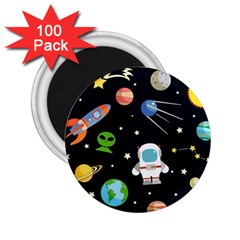 Space Astronomy Decorative Symbols Seamless Pattern Vector Illustration 2 25  Magnets (100 Pack)  by Nexatart