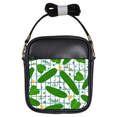 Seamless Pattern With Cucumber Girls Sling Bag by Nexatart