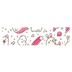 Cute Animals Seamless Pattern Kawaii Doodle Style Satin Scarf (oblong) by Vaneshart