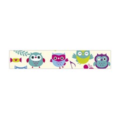 Funny Colorful Owls Flano Scarf (mini) by Vaneshart