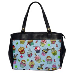 Cupcake Doodle Pattern Oversize Office Handbag by Sobalvarro