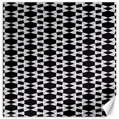 Black And White Triangles Canvas 16  X 16  by Sparkle