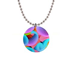 3d Color Swings 1  Button Necklace by Sparkle