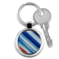 Blue White Key Chain (round) by Sparkle