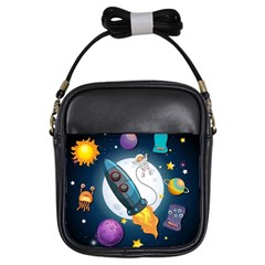 Spaceship Astronaut Space Girls Sling Bag by Vaneshart