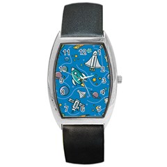 About Space Seamless Pattern Barrel Style Metal Watch by Vaneshart