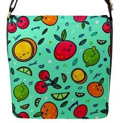 Various Fruits With Faces Seamless Pattern Flap Closure Messenger Bag (s) by Vaneshart