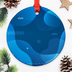 Abstract Classic Blue Background Ornament (round) by Vaneshart