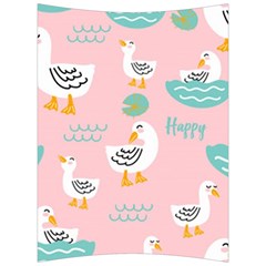 Cute Happy Duck Gift Card Design Seamless Pattern Template Back Support Cushion by Vaneshart