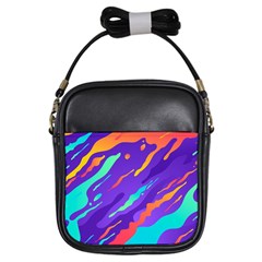 Multicolored Abstract Background Girls Sling Bag by Vaneshart