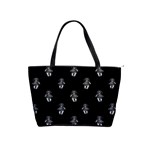 Creepy Skull Doll Motif Print Pattern Classic Shoulder Handbag Front