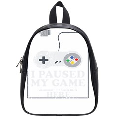 Ipaused2 School Bag (small) by ChezDeesTees