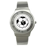 Soccer Lovers Gift Stainless Steel Watch Front