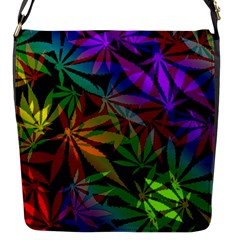 Ganja In Rainbow Colors, Weed Pattern, Marihujana Theme Flap Closure Messenger Bag (s) by Casemiro