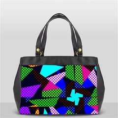 Trippy Blocks, Dotted Geometric Pattern Oversize Office Handbag by Casemiro