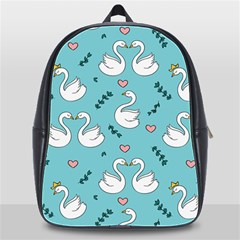 Elegant-swan-pattern-design School Bag (xl) by Vaneshart