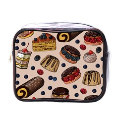 Seamless-pattern-with-sweet-cakes-berries Mini Toiletries Bag (one Side) by Vaneshart