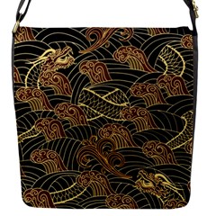 Oriental-traditional-seamless-pattern Flap Closure Messenger Bag (s) by Vaneshart