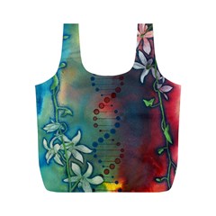 Flower Dna Full Print Recycle Bag (m) by RobLilly