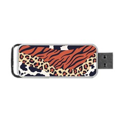 Mixed Animal Skin Print Safari Textures Mix Leopard Zebra Tiger Skins Patterns Luxury Animals Texture Portable Usb Flash (one Side) by BangZart