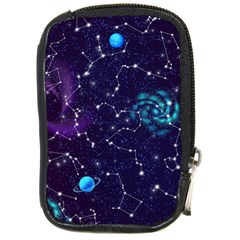 Realistic Night Sky Poster With Constellations Compact Camera Leather Case by BangZart