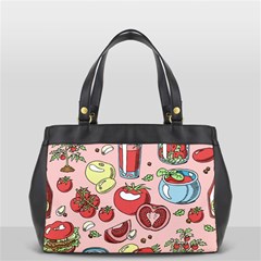 Tomato Seamless Pattern Juicy Tomatoes Food Sauce Ketchup Soup Paste With Fresh Red Vegetables Oversize Office Handbag by BangZart