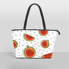 Seamless-background-pattern-with-watermelon-slices Classic Shoulder Handbag by BangZart