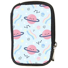 Cute Planet Space Seamless Pattern Background Compact Camera Leather Case by BangZart