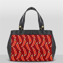 Chili Pattern Red Oversize Office Handbag (2 Sides) by BangZart