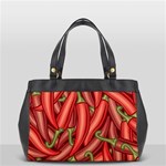 Seamless chili pepper pattern Oversize Office Handbag (2 Sides) Back