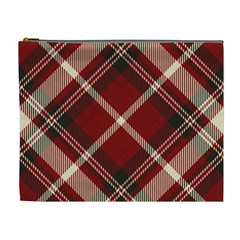 Tartan Scotland Seamless Plaid Pattern Vector Retro Background Fabric Vintage Check Color Square Cosmetic Bag (xl)