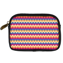 Zigzag Pattern Seamless Zig Zag Background Color Digital Camera Leather Case by BangZart