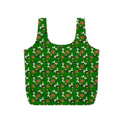 Clown Ghost Pattern Green Full Print Recycle Bag (s) by snowwhitegirl