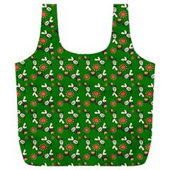 Clown Ghost Pattern Green Full Print Recycle Bag (xxxl) by snowwhitegirl