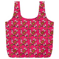 Clown Ghost Pattern Pink Full Print Recycle Bag (xl) by snowwhitegirl