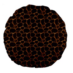 Animal Skin - Panther Or Giraffe - Africa And Savanna Large 18  Premium Round Cushions by DinzDas