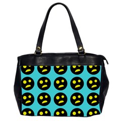 005 - Ugly Smiley With Horror Face - Scary Smiley Oversize Office Handbag (2 Sides) by DinzDas