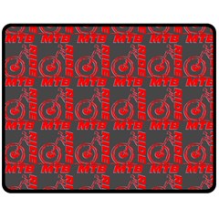 015 Mountain Bike - Mtb - Hardtail And Downhill Double Sided Fleece Blanket (medium)  by DinzDas