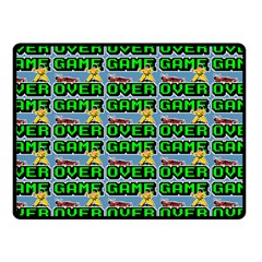 Game Over Karate And Gaming - Pixel Martial Arts Fleece Blanket (small) by DinzDas